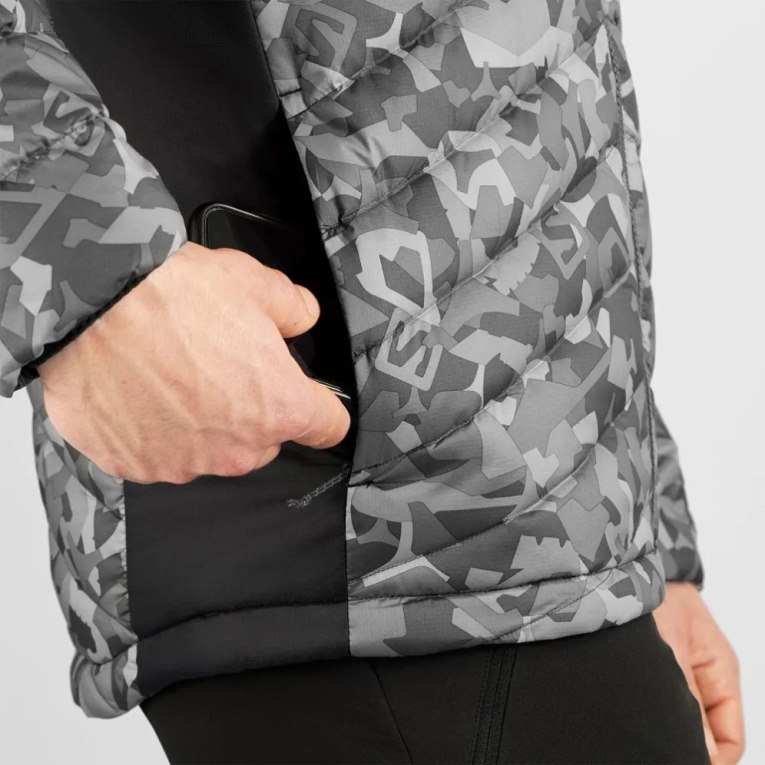Salomon Essential Xwarm Down Men's Insulated Jackets Camo | CA 40M83